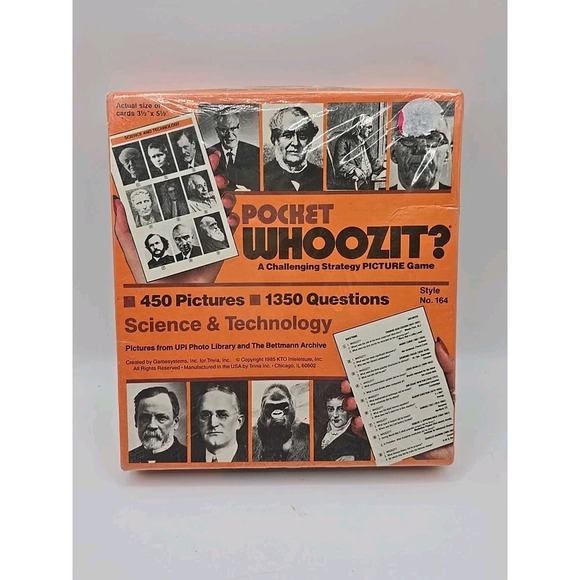 Other - VINTAGE NEW SEALD POCKET WHOOZIT~ SCIENCE & TECHNOLOGY A CHALLENGING PICTUREGAME